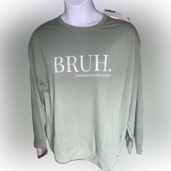 NEW Oversized Crewneck top, BRUH, formerly known as mom. Size XXL only - Picture 2 of 3